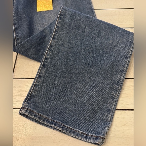 VIBRANT M.I.U. | Denim 80’s Pleated high waisted wide Mom Jean Junior Sz 1 (24) - Picture 5 of 7